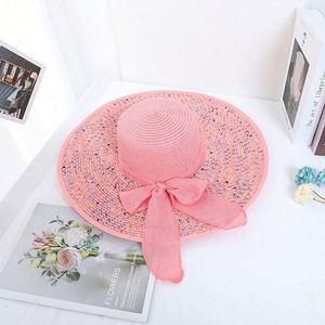 Wholesale Colorful Wide Brim Natural Sun <b>Hat</b> <b>Flat</b> Top Woven Women Straw <b>Hat</b> Beach <b>Hat</b> - Product Image 4