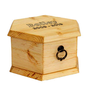 เลเซอร์แกะสลักสีแดงAlderสุนัขPawพิมพ์ไม้Pet Cremation Urn - Product Image 6
