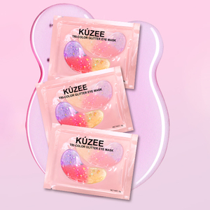 Natürliche Kollagen-Augenpads Dreifarbige Glitzer-Augengel-Pads gegen Augenringe, Geschwollene Augen, Tränensäcke und Falten - Product Image 1
