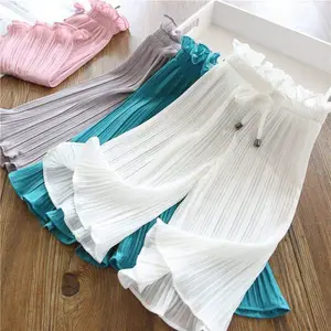 manufacturer oem custom logo acceptable Girls pants bulk wholesale low price summer casual middle-aged young children clothing