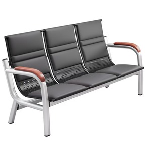 Silla de Oficina Juhua Shunduo, Modelo Sd-212-H, Negra y Marrón, con Reposabrazos, para Asientos Públicos - Product Image 2
