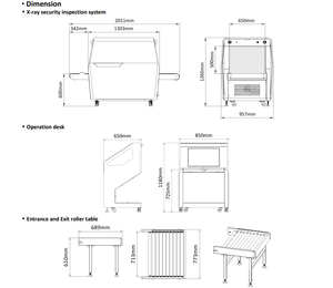 Système <span class=keywords><strong>d</strong></span>'inspection de sécurité intelligent à rayons X Hikvision Global ISD-SC6550S-H4CVL, conception adaptable multi-scénarios, équipement public - Product Image 6