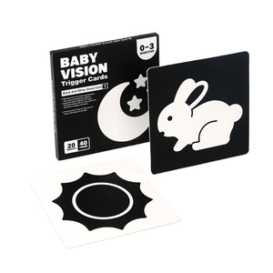 Flashcard para bebés de alto contraste, tarjeta de actividad de aprendizaje de estimulación Visual colorida en blanco y negro para bebés de 0-3-6-12-36 <span class=keywords><strong>meses</strong></span> - Product Image 1