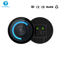 Écran tactile rond IPS personnalisable de 4 pouces / 5 pouces avec RJ45 POE Ethernet pour le contrôle de la maison intelligente