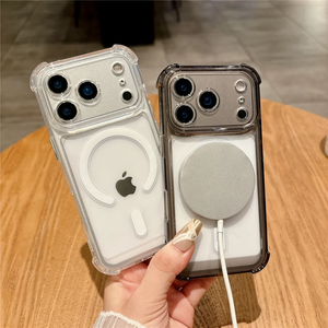 เคสกันกระแทกแม่เหล็กไร้สายแบบหรูหราสำหรับ iPhone 17 16 15 14 13 12 18 Pro Max Plus  แบบใสพร้อมกันชน - Product Image 2
