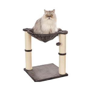 Per <span class=keywords><strong>Amazon</strong></span> basic <span class=keywords><strong>Cat</strong></span> Condo Tower 15.8X15.8X19.7 pollici durevole grigio interattivo appeso palla amaca peluche facile montaggio - Product Image 1