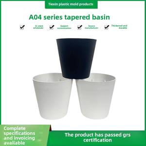 Grande jardinière conique créative d'intérieur de la série A04 Pots de fleurs en plastique émaillé de style nordique minimaliste Radis vert Rose Jardinières - Product Image 2