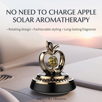 Diffuseur de parfum solaire pour voiture, aromathérapie pomme, pour tableau de bord, accessoires de voiture, parfum d'ambiance pour automobile
