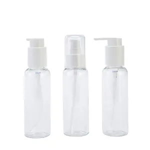 2020 Venta caliente 100ml barato gel de ducha dispensador vacío claro de cuidado de la piel botellas de plástico de pet