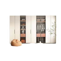 Meubles de chambre à coucher modernes personnalisés en bois mat MDF armoire placard panneau d'armoire pour chambre à coucher d'appartement