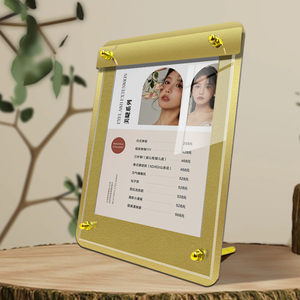 Nhà máy tùy chỉnh siêu thị kim loại A3 A4 A5 bảng Đăng Poster Acrylic <span class=keywords><strong>menu</strong></span> khung hiển thị đứng chủ - Product Image 3