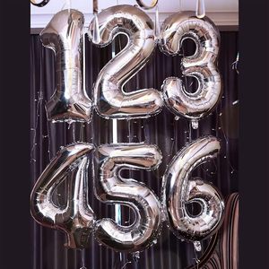 Globos de Letras Grandes, Números 0123456789, Rellenos de Helio, Decoraciones para Fiestas de Cumpleaños y Navidad - Product Image 2