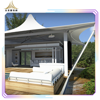 Tente de safari de luxe en toile PVDF pour hôtel-resort de glamping préfabriqué en plein air