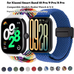 Correa Magnética Elástica Trenzada para <span class=keywords><strong>Xiaomi</strong></span> <span class=keywords><strong>Smart</strong></span> <span class=keywords><strong>Band</strong></span> 10 Pro 9 Pro, Correa de Nailon de Tela Elástica para Redmi Watch 6 <span class=keywords><strong>5</strong></span> - Product Image 1