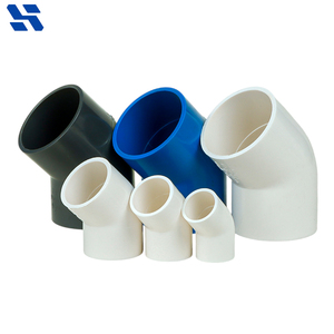 45 graden UPVC elleboogpijpfitting kunststof 45 °   Elboogconnector voor waterleiding, afwatering en loodgieterswerk - Product Image 3