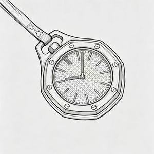 Montre Pendentif Octogonale de Luxe Édition <span class=keywords><strong>Huit</strong></span> Blanc avec Accents Arc-en-ciel, Cadran Gaufré, Breloque de Sac, Montre Mécanique Artistique en Forme de Collier - Product Image 1