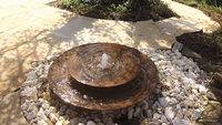 Table d'Eau en Acier Corten, Décoration de Jardin, Fontaine d'Eau pour Extérieur