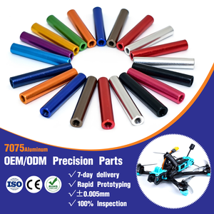 قضبان فاصلة دائرية من الألومنيوم المؤكسد الملون M3 بطول 10-70 مم لنماذج التحكم عن بعد، وإطارات الطائرات بدون طيار، وتجميع الهياكل الروبوتية - Product Image 1