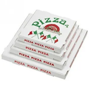 Nhà Sản Xuất Hot Bán In Trắng Sóng Carton Tùy Chỉnh Bánh Pizza Hộp 30 Cm