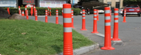 Delineador de tráfico de alta visibilidad de 750mm TPU Flexy en poste de advertencia de carretera de plástico naranja/rojo/amarillo