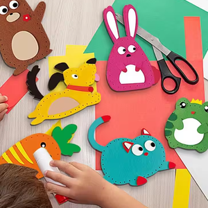 <span class=keywords><strong>Kit</strong></span> de <span class=keywords><strong>couture</strong></span> en feutre pour animaux DIY personnalisé pour filles, 6 pièces, développer la motricité fine, apprendre à coudre, poupée en peluche, cadeau pour enfants - Product Image 3