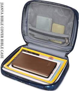 Échantillon gratuit de housse de Bible, étui de Bible haut de gamme, bibliothèque en cuir avec poche zippée et poignée - Product Image 2