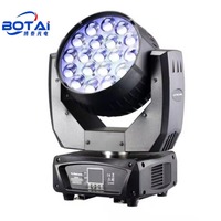 BOTAI Dynamique 19x15W LED Tête Mobile Scène/Éclairage Extérieur AURA + Zoom Double Mode 540 ° Pan & 30Hz Strobe RGBW Couleur DMX512 Contrôle