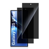 Protector de Pantalla de Privacidad Antiespía con Desbloqueo de Huella Dactilar de 0.18mm, Pegamento Completo para S25 S26 Ultra Edge, Protector de Vidrio