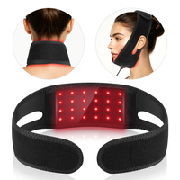 Bandeau facial de luminothérapie rouge 660nm 850nm pour le visage, la mâchoire, le cou et les poignets, avec minuterie intelligente, pour la maison, le bureau et le salon
