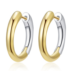 BSH113 <span class=keywords><strong>boucles</strong></span> <span class=keywords><strong>d</strong></span>'<span class=keywords><strong>oreilles</strong></span> créoles en argent Sterling 925 de 20mm, <span class=keywords><strong>or</strong></span> <span class=keywords><strong>jaune</strong></span> et blanc de <span class=keywords><strong>18</strong></span> <span class=keywords><strong>carats</strong></span>, <span class=keywords><strong>boucles</strong></span> <span class=keywords><strong>d</strong></span>'<span class=keywords><strong>oreilles</strong></span> Huggie à charnière bicolore pour femmes 2023 - Product Image 1