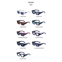 KAJILA Lunettes de soleil mode fantaisie de créateur avec logo personnalisé oeil de chat rectangulaires avec protection UV400 Lunettes de soleil unisexes pour femmes et hommes