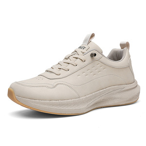 Bestseller Men Wide Toe Leather Running Shoes <b>Popcorn</b> Cushion Wide Last Casual Commute Sneakers For Autumn Winter - Product Image 5