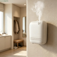 Diffuseur d'arômes mural à piles AE109 150 ml, couverture 720 m³, nébuliseur à air froid avec verrouillage de sécurité pour hôtels, toilettes, usines