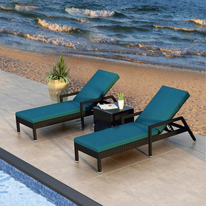 Chaise longue d'extérieur moderne pliable en rotin avec coussins pour salon, hôtels, piscines, balcon, détente et <span class=keywords><strong>bain</strong></span> <span class=keywords><strong>de</strong></span> <span class=keywords><strong>soleil</strong></span> - Product Image 4