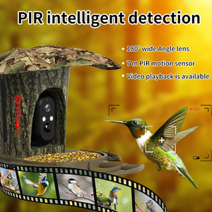VESAFE basse puissance 4x Zoom Colibri Mini maison d'observation des <span class=keywords><strong>oiseaux</strong></span> Hd 3mp mangeoire à <span class=keywords><strong>oiseaux</strong></span> intelligente à énergie solaire avec caméra - Product Image 2