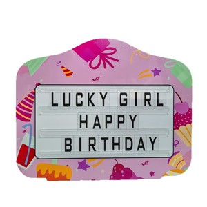 <b>LED</b> Illuminated Hand Held Sign Happy Birthday Colorful Light Box Changeable <b>Letter</b> Board Birthday Party Decoration - Product Image 5
