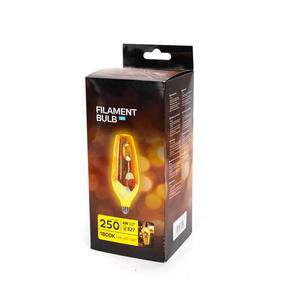 Lampadina LED a filamento E27 4W, efficiente, bassa temperatura, luce calda; ideale per ambientare gli spazi e risparmiare energia. - Product Image 1