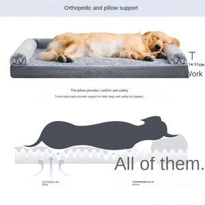 Neues Stoff-Hundebett für Alle Jahreszeiten, Quadratisches Haustiernest, Atmungsaktives Haustierbett, Sommer-Kühl, Winter-Warm Sofa - Product Image 5