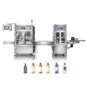 CYJX Automatic 6 Heads Piston Pump Cosmetic Detergent Shampoo Juice Bottle Liquid Filling Machine With Mixing Tank