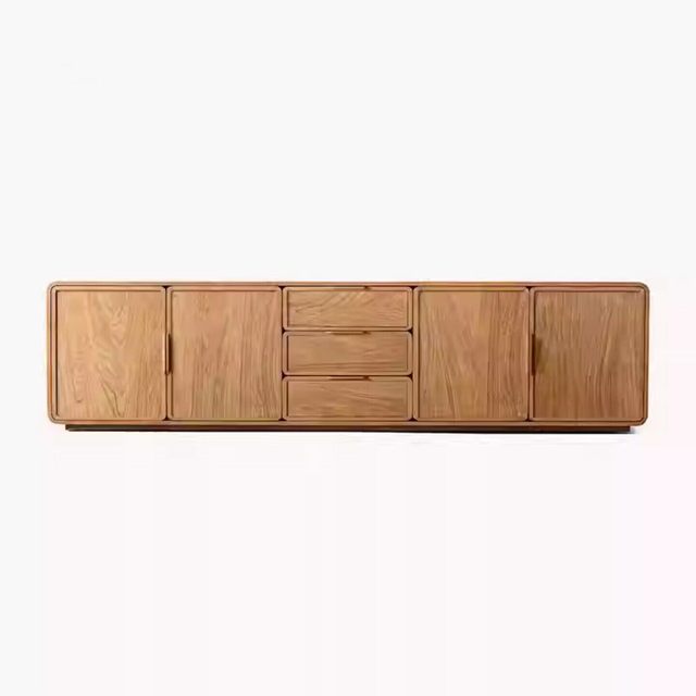 RH American-style Rustic Vintage Living Room Solid Wood Floor-standing TV Stand with Storage