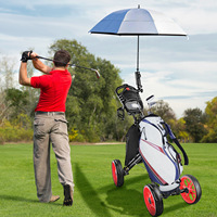 Carrito de Golf de 4 Ruedas, Ultraligero, Plegable, con Bolsa de Almacenamiento, Carrito de Golf de Empuje y Arrastre