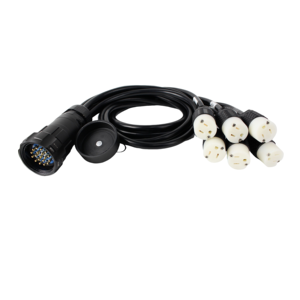 Cables de Distribución <span class=keywords><strong>FOCAN</strong></span> Pro Stage 12AWG de 19 Pines Socapex a Conectores Edison, Conductor de Cobre, Aislamiento de Goma, para Uso en Estaciones de Energía - Product Image 1