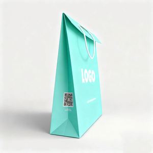 Luxury Recycled Green Custom Logo White Card Paper <b>Bags</b> for <b>Shoes</b> Packaging - Product Image 1