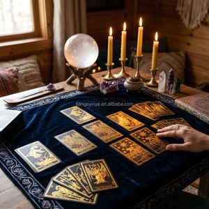 Carte da Gioco Personalizzate con Superficie Testurizzata Placcata in Oro 24k, Durevoli ed Ecologiche, Carte dei Tarocchi in Plastica con Foglio Metallico - Product Image 5