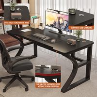 Escritorio Metálico para Computadora, para Oficina en Casa, Espacio Pequeño, Almacenamiento, Juegos, Altura Ajustable, Esquinas Reforzadas, Tablero Grande