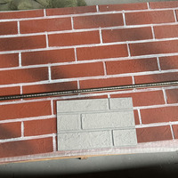 Panneau mural en pierre flexible de style rustique, en porcelaine souple, brique rouge, décoration de façade extérieure