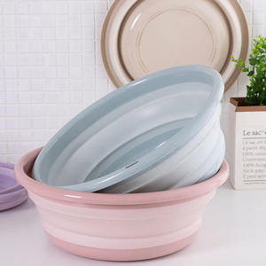 Plastic Portable Foldable Wash Basin Collapsible Pot For Travel