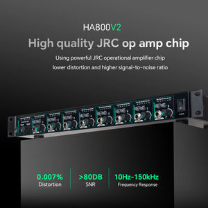 Chuyên nghiệp sân khấu phòng thu giám sát <span class=keywords><strong>Hi</strong></span>-<span class=keywords><strong>Fi</strong></span> 8 kênh Tai nghe Khuếch đại di động 1U công suất cao <span class=keywords><strong>stereo</strong></span> kim loại <span class=keywords><strong>hi</strong></span>-cầu cokyis - Product Image 2