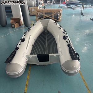 <span class=keywords><strong>Bateau</strong></span> pneumatique semi-rigide (RHIB) 245 cm 0,9 mm en PVC Mehler pour 3 personnes, sans console, pour yacht de sécurité, modèle Reachsea OEM ODM, couleur gris clair - Product Image 1