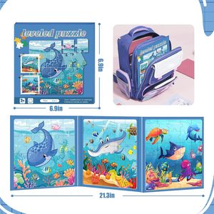 Libro de Rompecabezas Magnéticos 3 en 1 para Niños Pequeños, Rompecabezas de Viaje para Niños, Juguetes Educativos Preescolares, Rompecabezas Magnéticos para Niños de 3 a 5 Años - Product Image 1